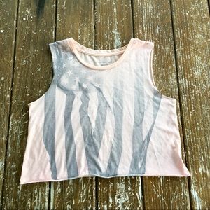 Cropped American Flag Tank Top