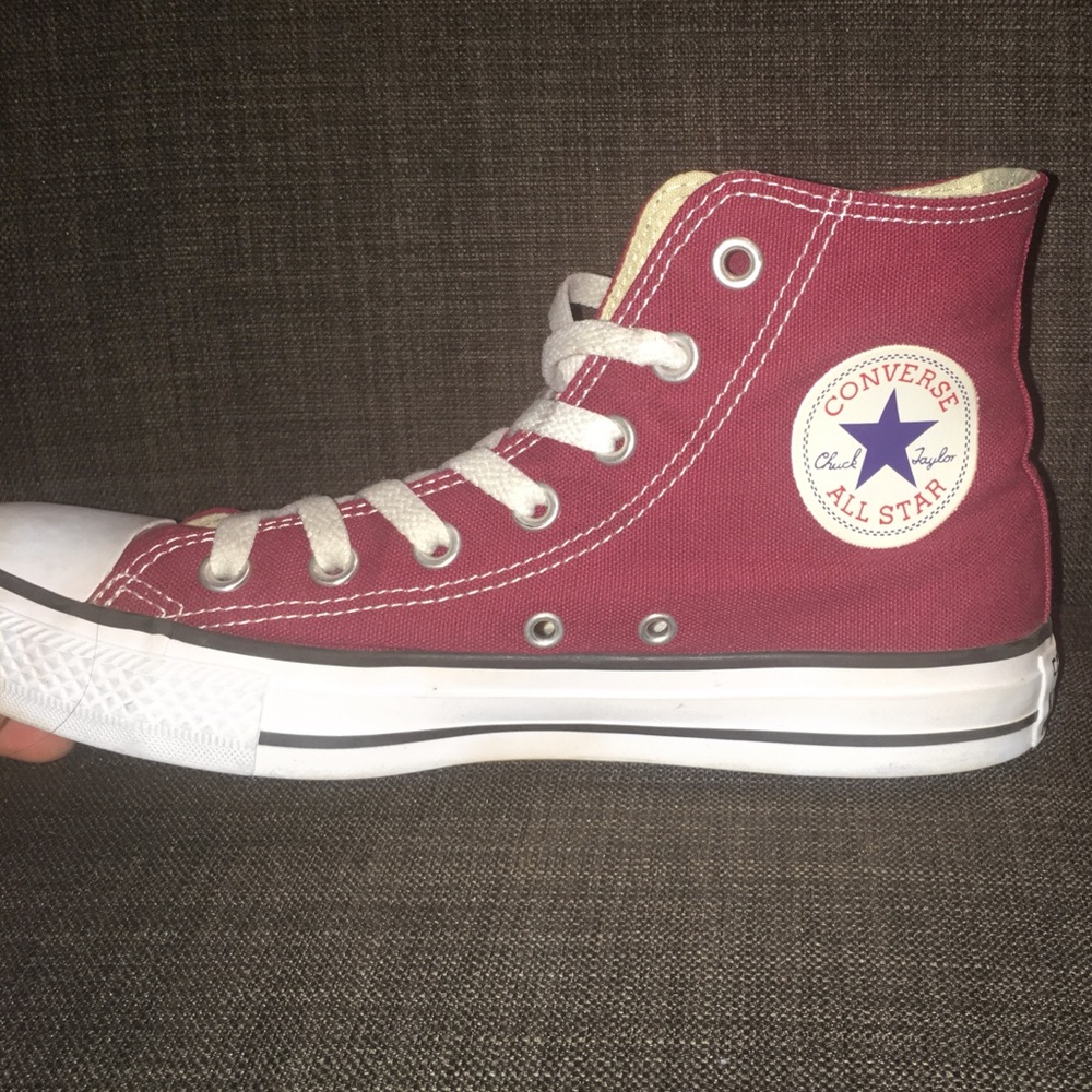 Maroon Hightop Converse