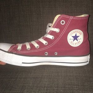 Maroon Hightop Converse