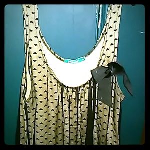 Black Lace over Cream top