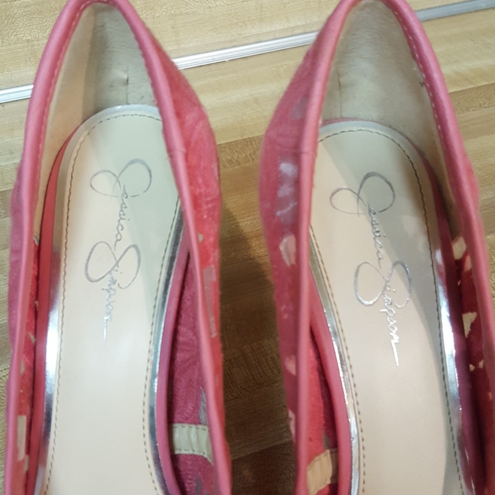 Jessica Simpson Lace Heels - Picture 2 of 4