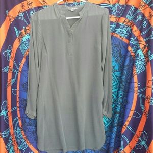 Silk Gray shirt dress
