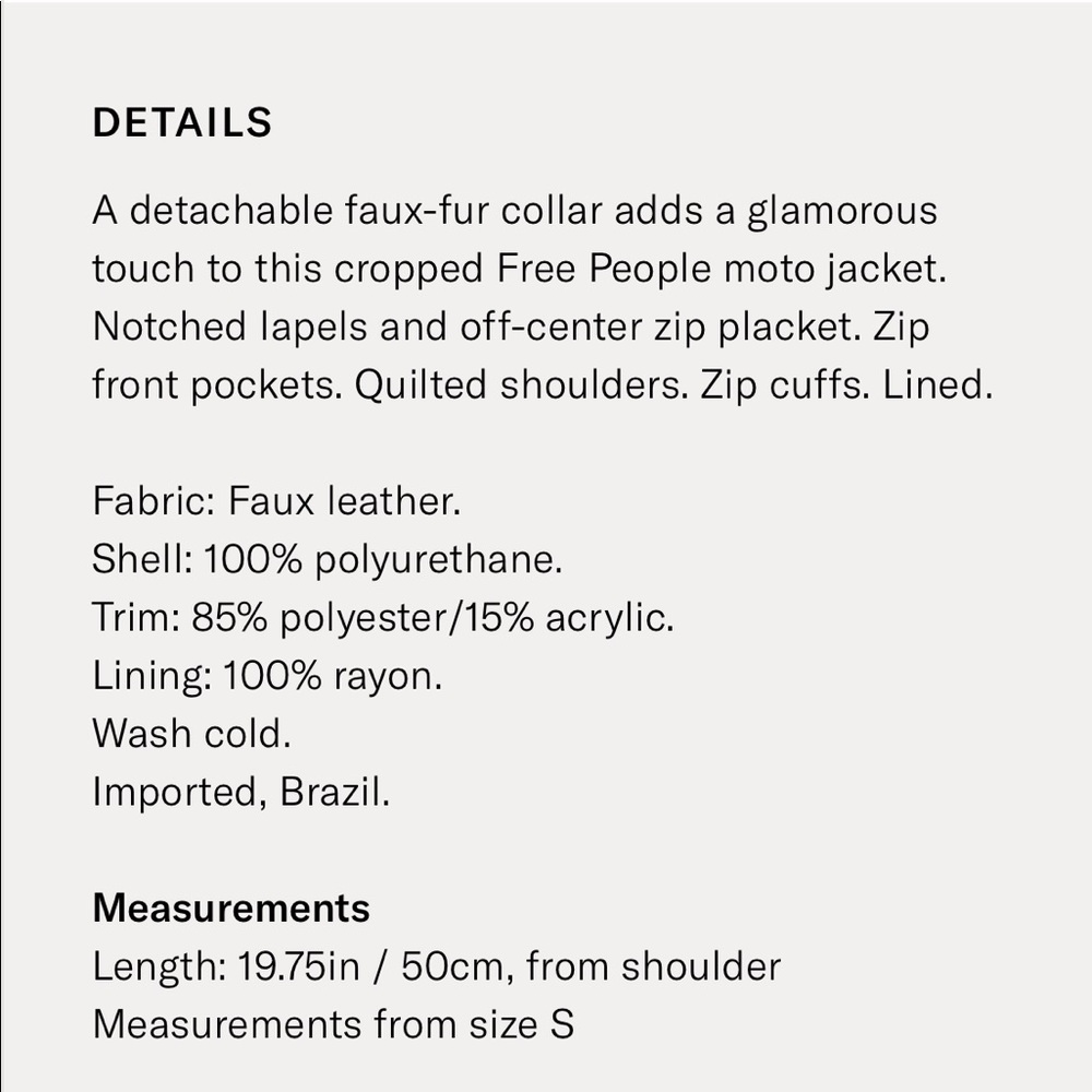 FreePeople Vegan Leather Jacket wFauxFur NEW Reqsz - Picture 7 of 8