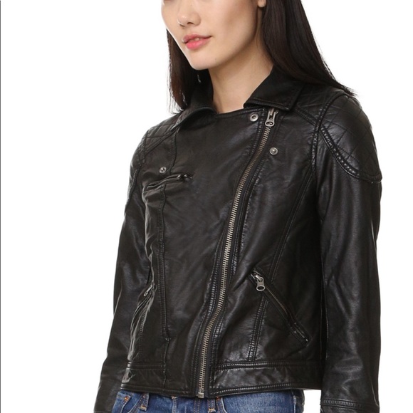 FreePeople Vegan Leather Jacket wFauxFur NEW Reqsz - Picture 4 of 8