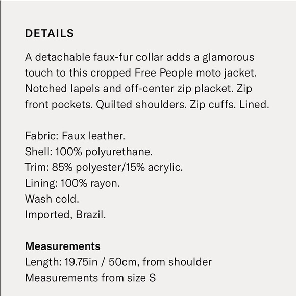 FreePeople Vegan Leather Jacket wFauxFur NEW Reqsz - Picture 7 of 8