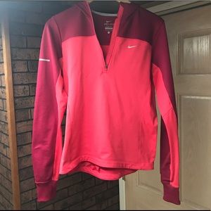 Nike running hooded thermal half zip