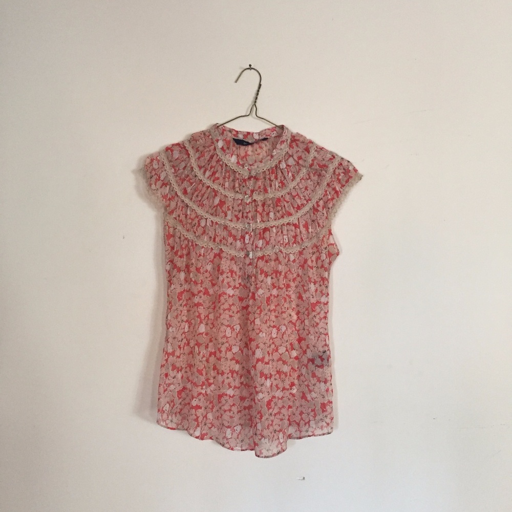 Max Edition Floral Sheer Blouse