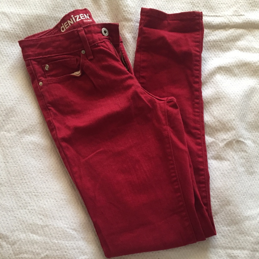 Levi's (denizen) red skinny jeans