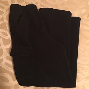 Boys Black Cargo Sweat Pants