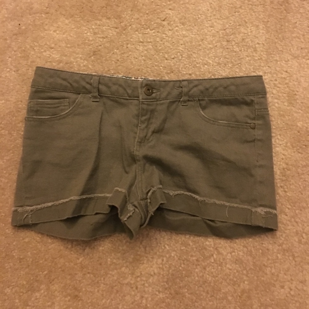 Olive green shorts