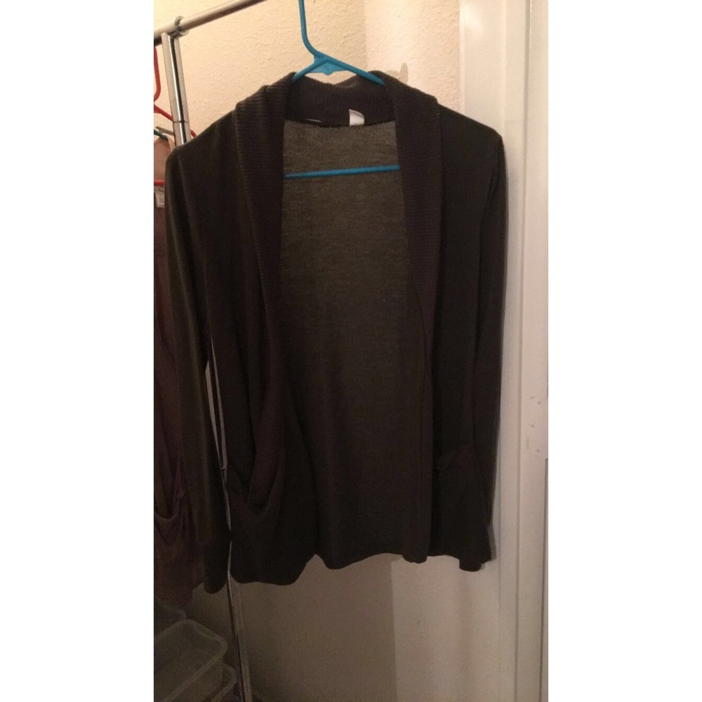 Olive green cardigan!