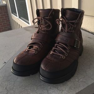 Authentic Brown Leather Polo Ralph Lauren Boots!