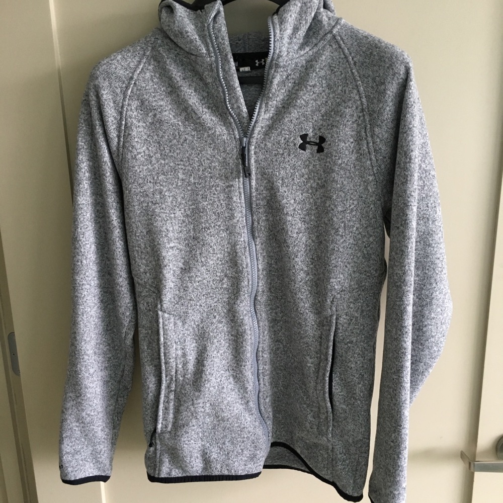 Men’s Medium Gray Underarmour Zip-up Sweatshirt