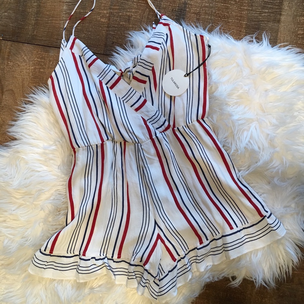 NWT Tularosa Striped Amelia Romper