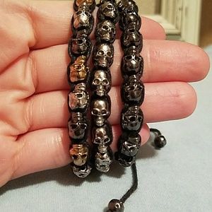 BaubleBar Jewelry - 3 BaubleBar Skull drawcord bracelets BaubleBar Jewelry - 3 BaubleBar Skull drawcord bracelets