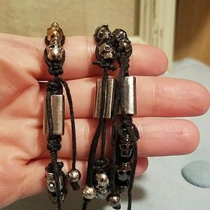 BaubleBar Jewelry - 3 BaubleBar Skull drawcord bracelets BaubleBar Jewelry - 3 BaubleBar Skull drawcord bracelets