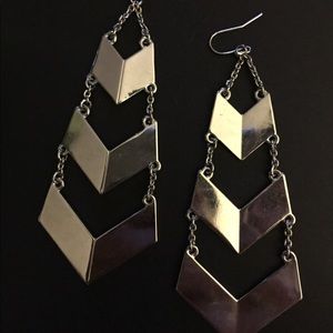 Silver BCBG dangly earrings