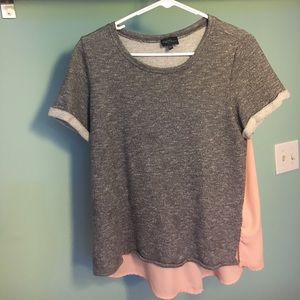 Gray + Pink Tee