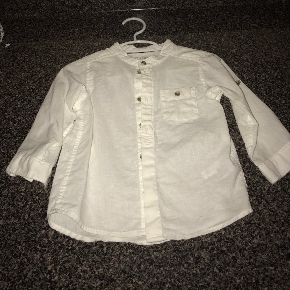 H&M white linen shirt