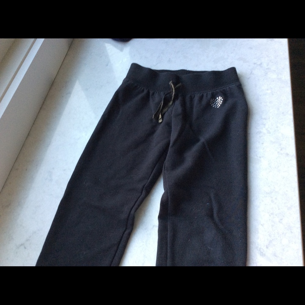 Adorable sweatpants with glitter heart decal