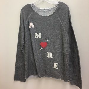 Wildfox raw hem sweatshirt (new)