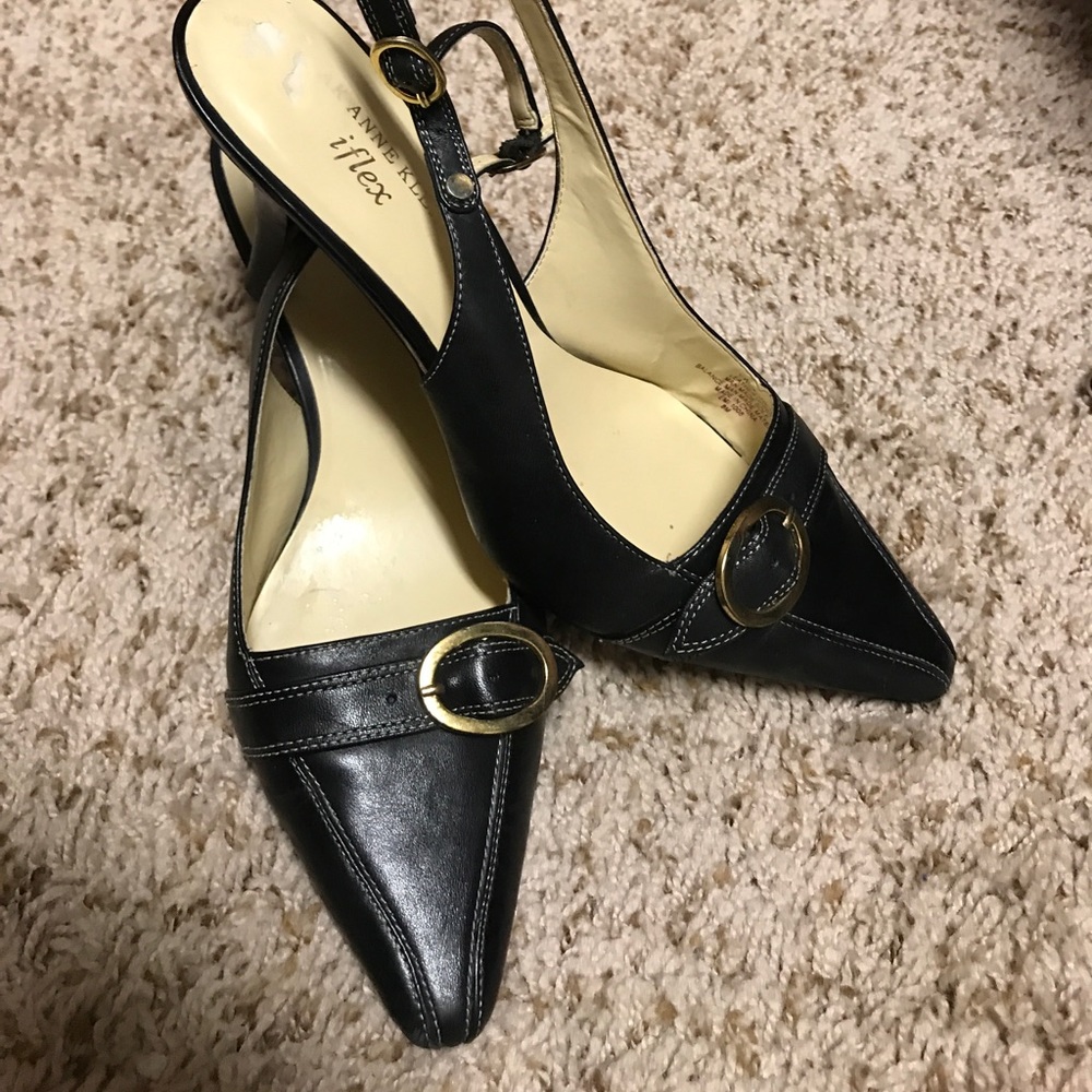 Black sling backs