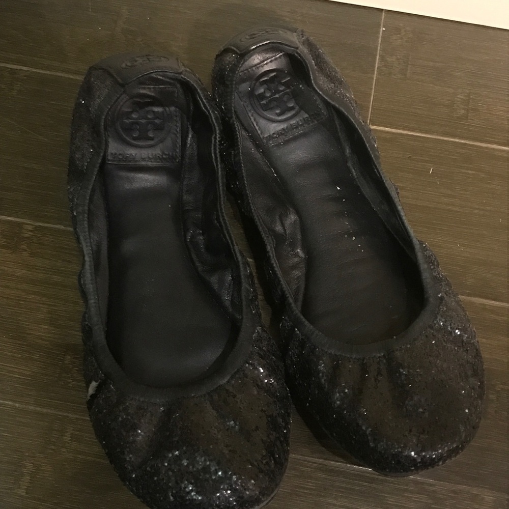 Size 10 Tory burch glitter flats