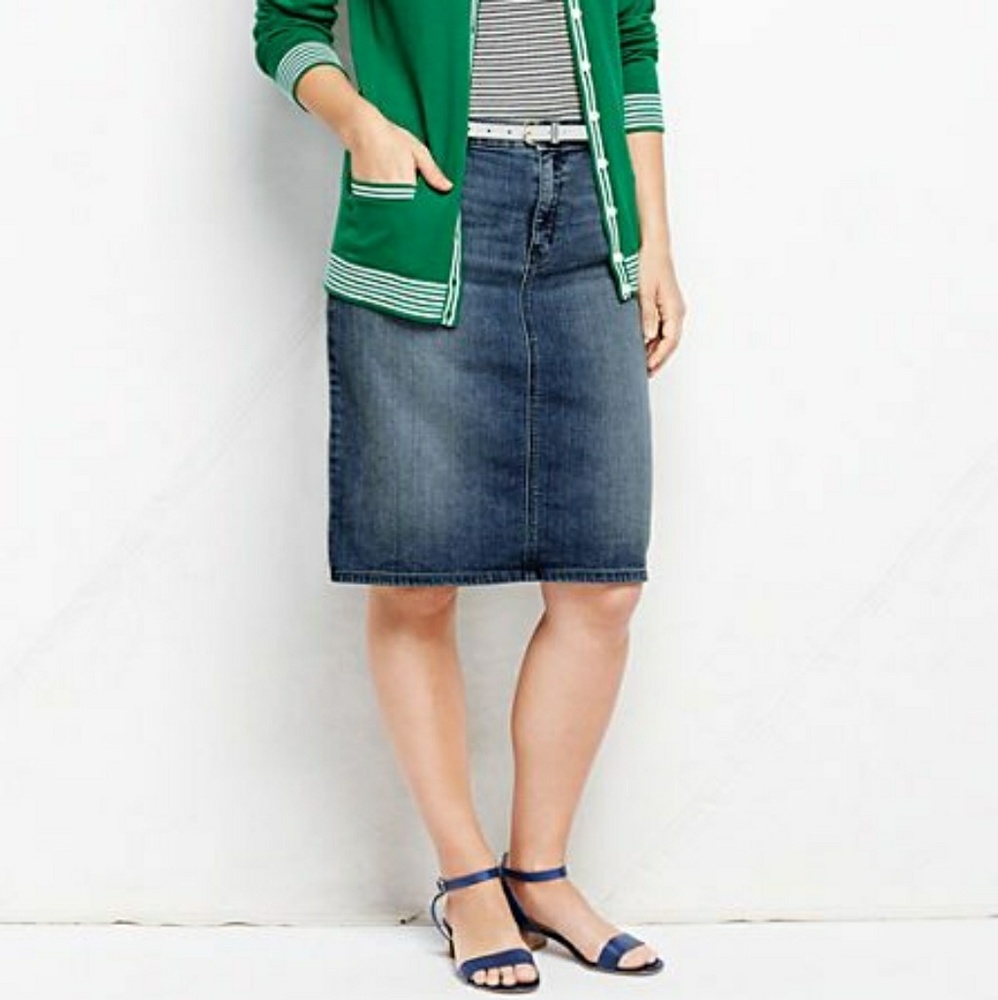 Brand New Land's End Denim Skirt