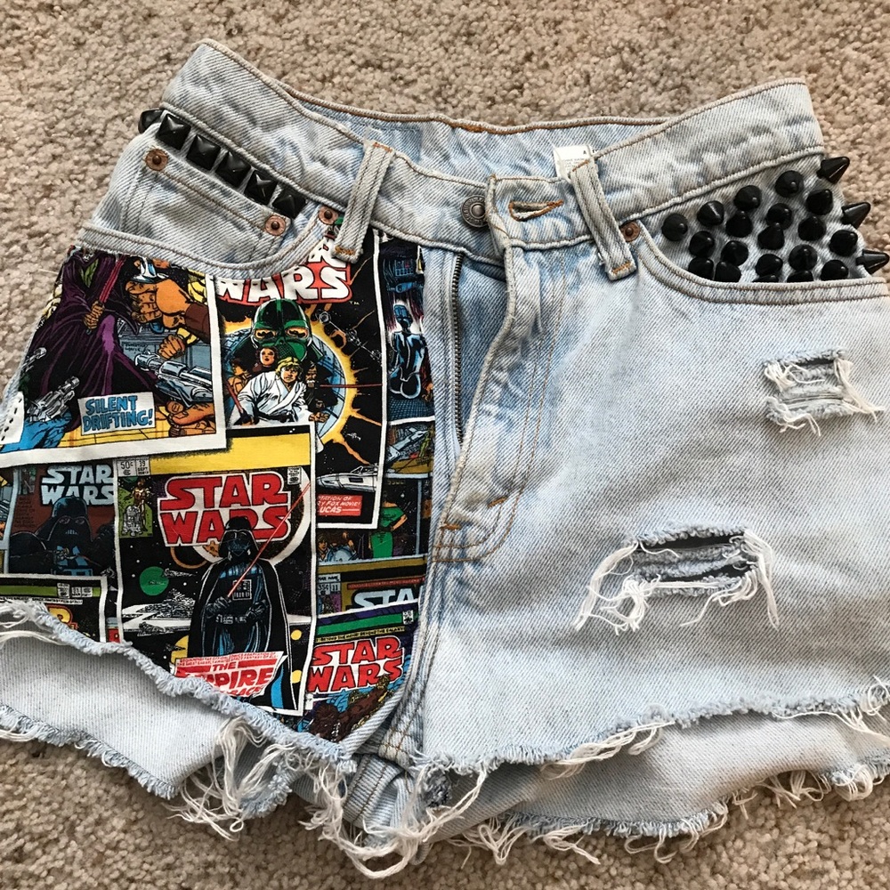 Hand made Levi Strauss high waisted shorts