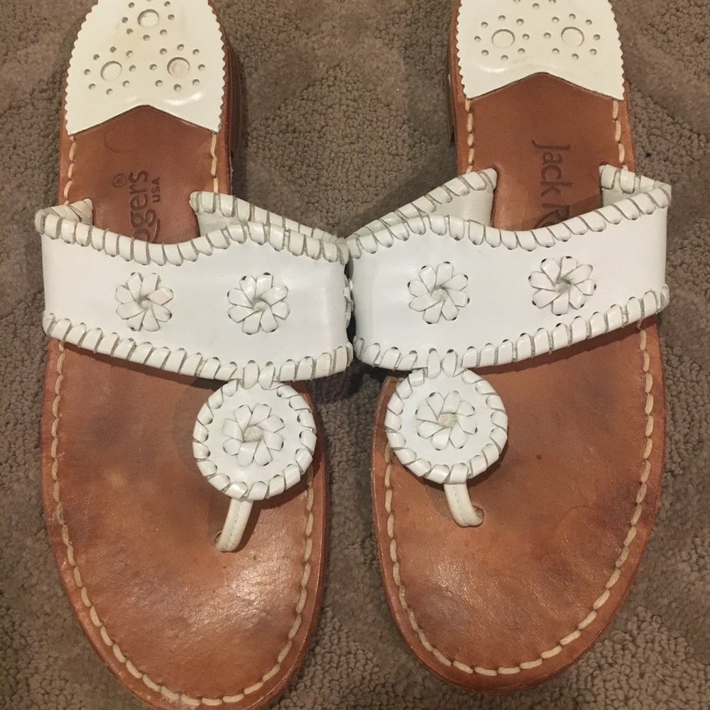 Jack Roger white sandals