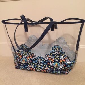 Brand new Vera Bradley large clear beach tote