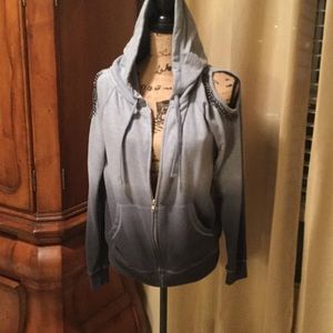 Blue cold shoulder sweatshirts from Venus