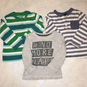 Bundle of 3 boys long sleeved tees
