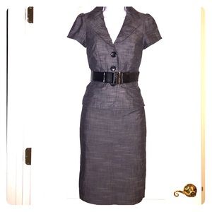 Never Worn Women's/JRs Gray Belted Skirt Suit Set