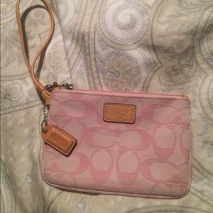Coach pink wristlet