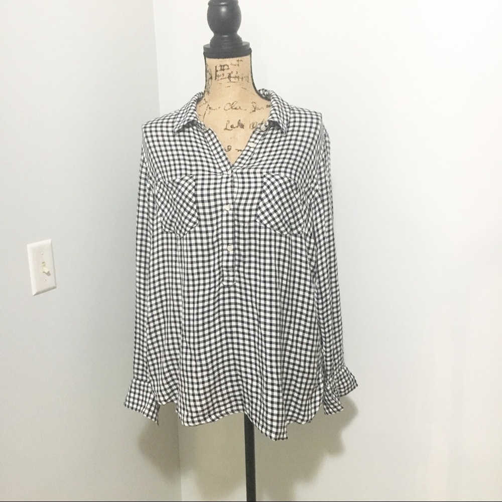 NWT Plaid Button Up 2XL