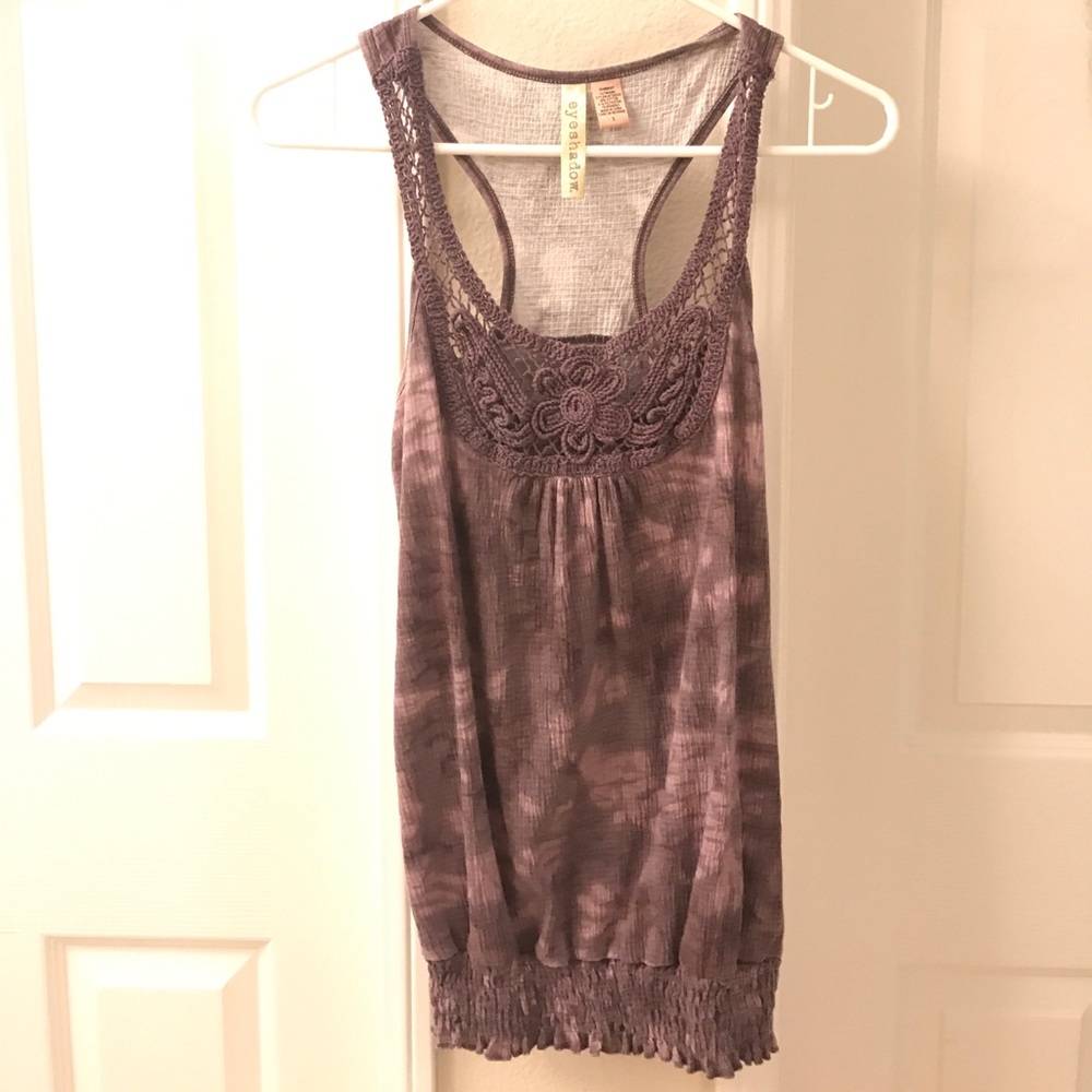 Purple Eyeshadow Sleeveless Top