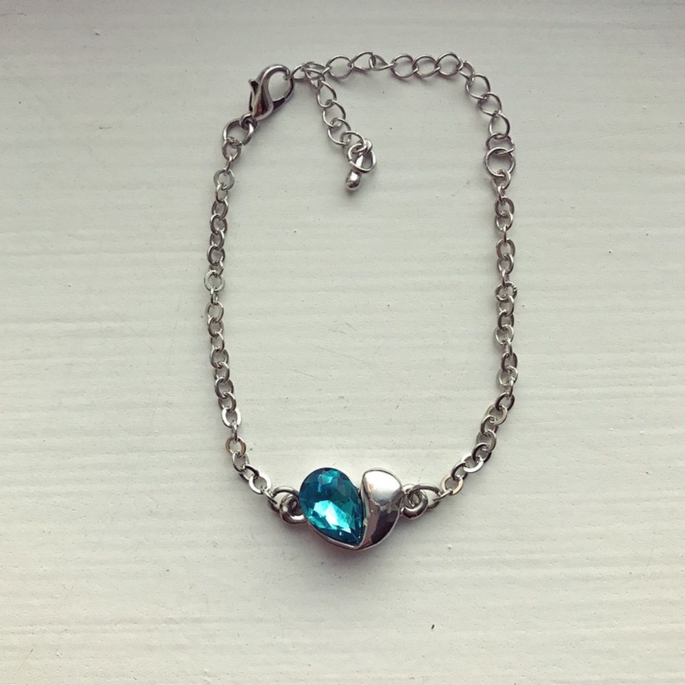 Silver & blue topaz Girls' bracelet