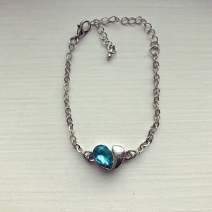 Silver & blue topaz Girls' bracelet