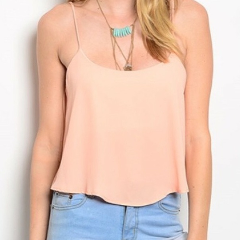 NWOT Semi Sheer Peach Color Top