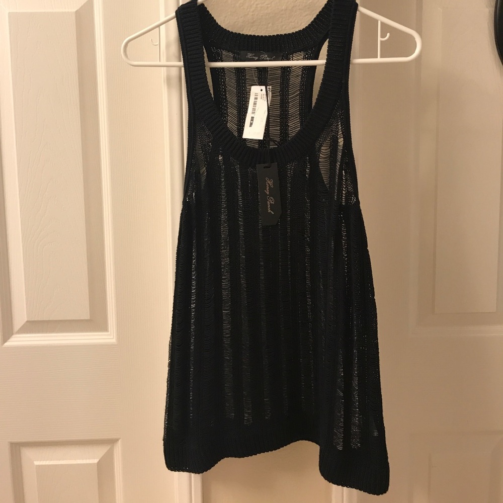Women's Knit Black Sleeveless Top