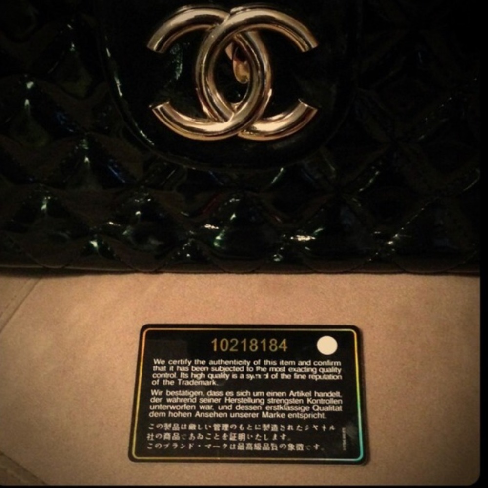 Jumbo c bag shiny double chain