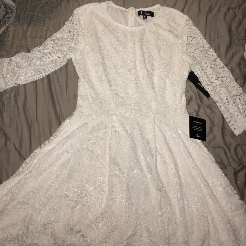NWT Lulus white swing dress
