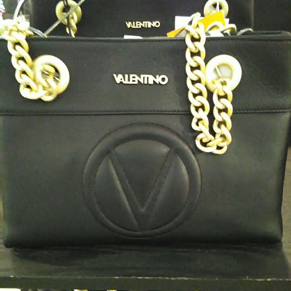 Black and gold VALENTINO purse