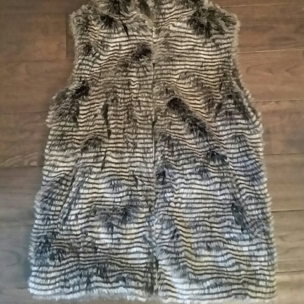 Luxe Faux Fur Forever 21 Vest w/Hood: $40/OBO