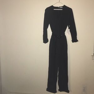 Gap Black V neck Jumpsuit