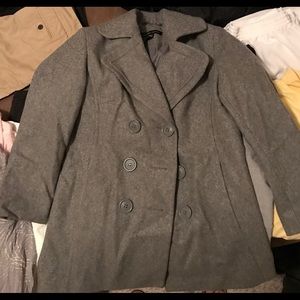 New York & Company grey pea coat size 4- like new!