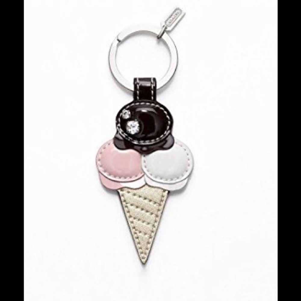 Coach Ice Cream Cone Keychain Gem