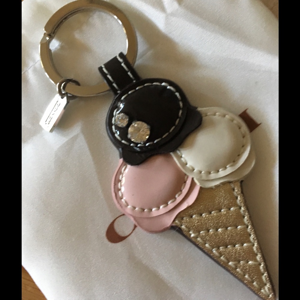 Coach Ice Cream Cone Keychain Gem