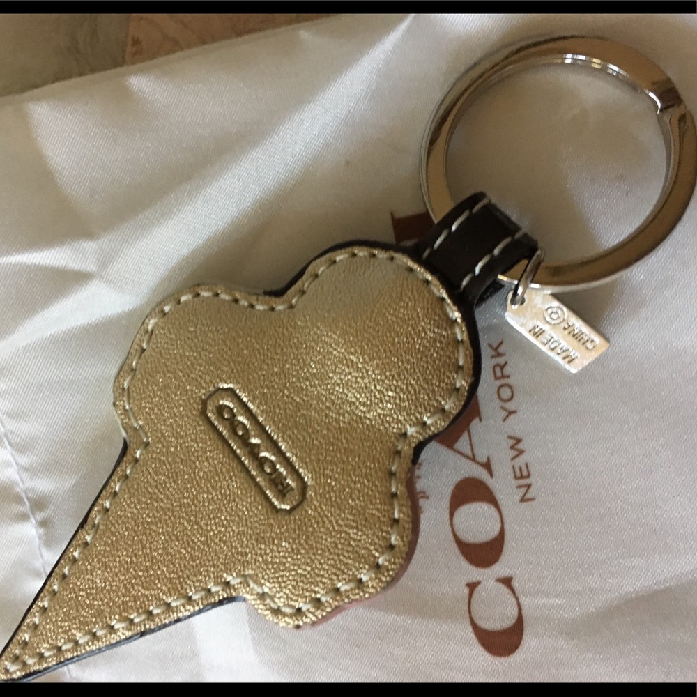 Coach Ice Cream Cone Keychain Gem